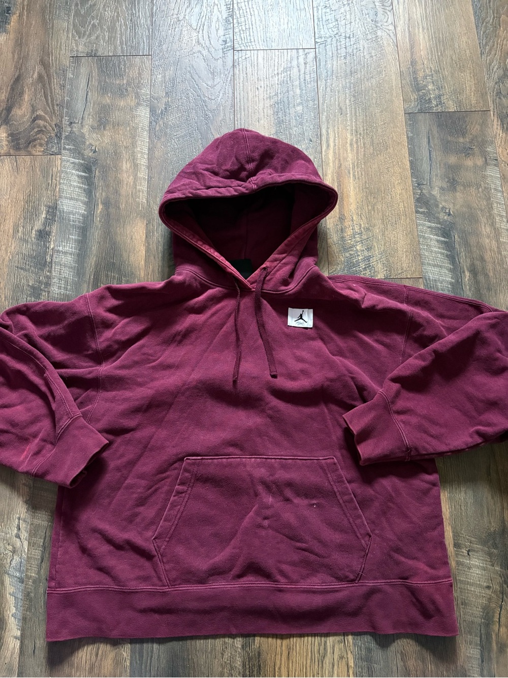 Jordan Maroon Hooded Pullover Sweatshirt